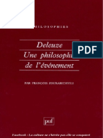 Deleuze Une Philosophie de L'évènement