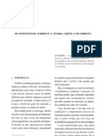 Do Positivismo Jurídico À Teoria Crítica Do Direito