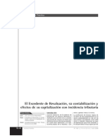 Excedente de Revaluación, Contabilización y Efectos de Su Capitalización Con Incidencia Tributaria