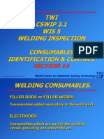 TWI CSWIP 3.1 Wis 5 Welding Inspection Consumables Identification & Control