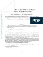 Gauge Fields in The 5D Gravity-Scalar Standing Wave Braneworld