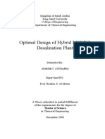 Optimal Design of Hybrid MSFRO Desalination Plant