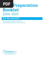 Sat Prep Booklet Released in 2004-2005