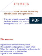 Motivation: - It Is A Process That Concerns The Interplay Between People and Organizations