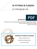 Dimensions, Sizes and Specification of JIS B2220 Standard Steel Flanges