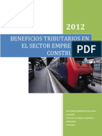 Beneficios Tributarios en El Sector Empresas de Construcción