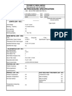 Welding Procedure Specification: Technip KT India Limited