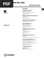 User Manual Indesit WIE137 - S - 04074102