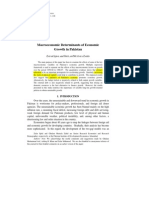 Determinants of Economic Growth Pakistan