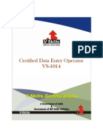 Data Entry Certification