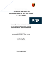 Representação Política e Recrutamento Parlamentar