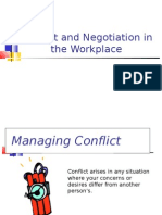 Conflict and Negotiation at Workplace