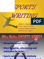 Presentation On Sports Writing 2013-14