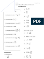 Math MF2 Chapter 2 (Squares, Square Roots, Cubes and Cube Roots)