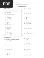 Math MF2 Chapter 4 (Linear Equations I)