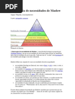 Hierarquia de Necessidades de Maslow