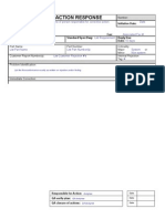 Corrective Action Response Form With Instructions