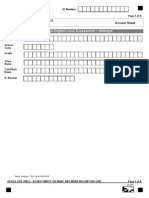 Cambridge English Level Assessment - Writing 6: Answer Sheet