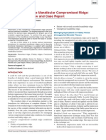 Management of The Mandibular Compromised Ridge A Literature Review and Case Report