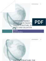 Corporate Finance Lecture Note Packet 2 Capital Structure, Dividend Policy and Valuation