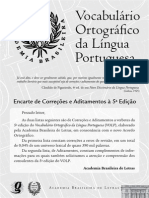 Vocabulário Ortográfico Da Língua Portuguesa (5 Edição, 2009. 976 PGS.)