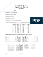 Exam 1 Study Questions: Chapters 1-7, 9 of Nelson's Text