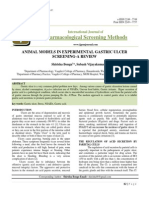 Animal Models in Experimental Gastric Ulcer Screening-A Review