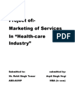 Project Of:-Marketing of Services in "Health-Care Industry"