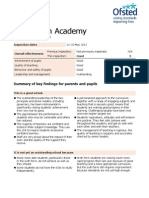 Wilmington Academy: Summary of Key Findings For Parents and Pupils