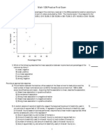 Probability & Statistics Practice Final Exam and Answers