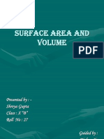 Surface Area and Volume