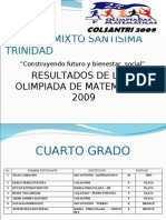 Resultados de La V Olimpiada de Matemáticas II