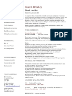 Bank Cashier CV Format or Template