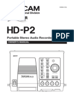 Tascam HD p2 Recorder User Manual