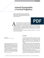 Three-Dimensional Sonographic Findings of A Cervical Pregnancy