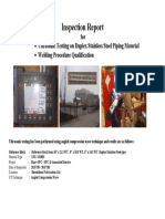 Inspection Report Bifab Ut On Duplex Stainless Steel Piping PDF