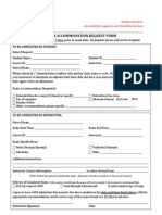 Exam Accommodation Form 13 14