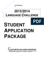 Anguage Hallenge: Tudent Pplication Ackage