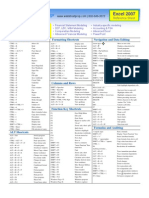 Excel Shortcuts 2007