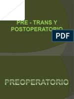 Pre Trans y Postoperatorio