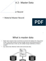 Unit 2 Master Data