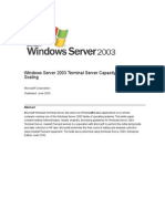 Windows Server 2003 Terminal Server Capacity and Scaling