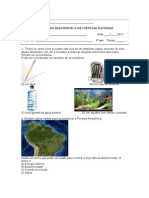 Avaliação Diagnóstica - Ciências - 6º Ano