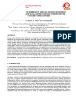 Correlation of Different Strong Motion Duration Parameters and Damage Indicators of Reinforced Concrete Structures