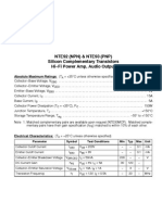 NTE92 (NPN) & NTE93 (PNP) Silicon Complementary Transistors Hi Fi Power Amp, Audio Output