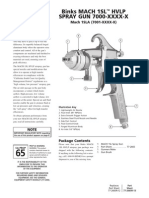 Binks Mach 1Sl HVLP Spray Gun 7000-Xxxx-X