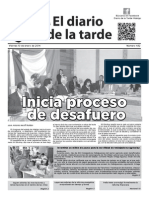 Inicia Proceso de Desafuero: Viernes 10 de Enero de 2014 Número 432