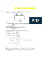 Circuit Theory Solved Assignments - Semester Fall 2008