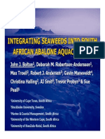 Integrating Seaweeds Into South African Abalone Aquaculture