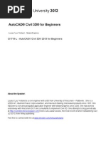 AutoCAD® Civil 3D® 2013 For Beginners